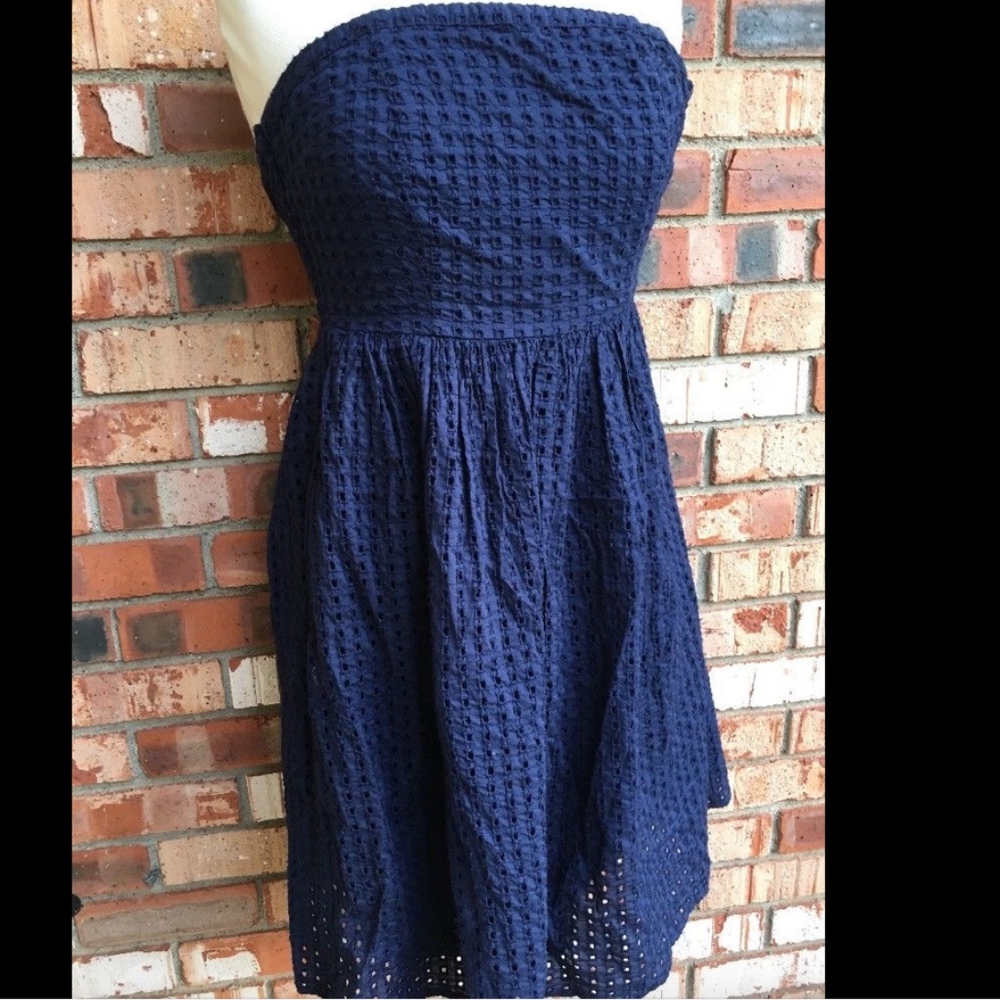 Old Navy Blue Strapless Dress Women's Size 2